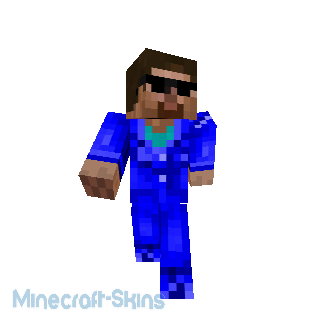 Steve en costume bleu