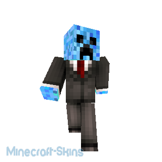 Creeper bleu en costume