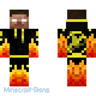 Fire Herobrine Minecraft Skin